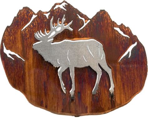 3D Elk Rustic Metal Wall Art By Neil Rose 12" - Rustic - Artwork - by ...