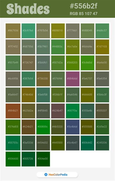 What is the color of Dark Olive Green | Hexcolorpedia