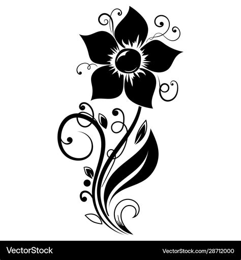 Flower design decorative element Royalty Free Vector Image