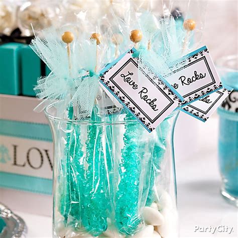 Personalized Rock Candy Favors Idea - Robins Egg Blue Candy Buffet ...