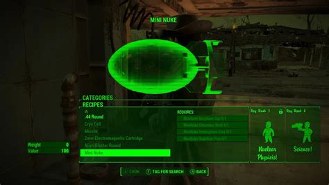 MINI NUKE CRAFTING at Fallout 4 Nexus - Mods and community