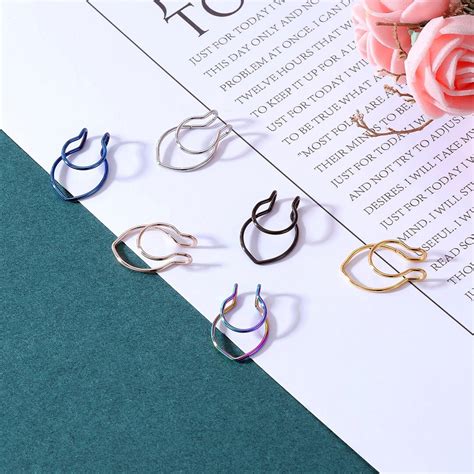 Fake Septum Ring Fake Septum Nose Ring Hoop Septum Rings Stainless ...