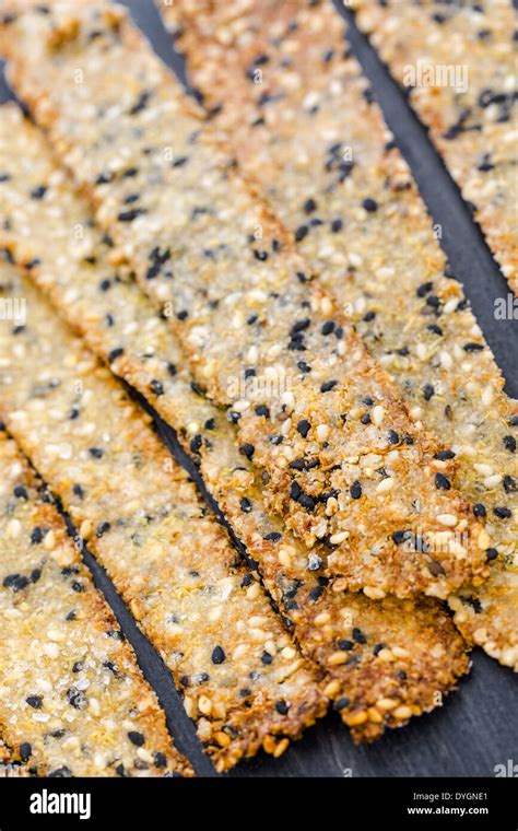 Gluten free crackers with seeds and quinoa flakes Stock Photo - Alamy