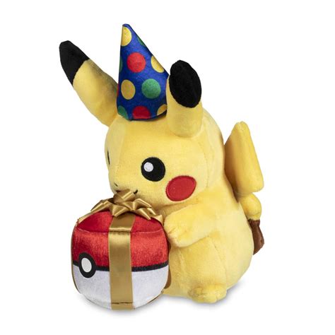 Birthday Pikachu Poké Plush - 9 In. | Pokémon Center Official Site