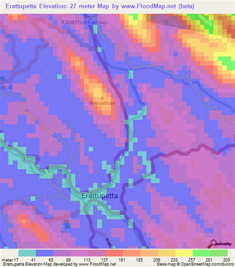 Elevation of Erattupetta,India Elevation Map, Topography, Contour