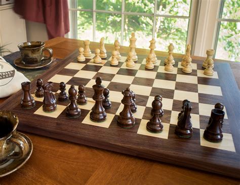 Tournament size wooden chess set — Three Trees Workshop | Wooden chess ...