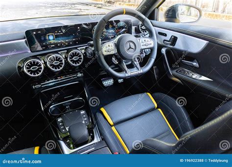 Mercedes-AMG A45S Interior editorial stock photo. Image of vehicle ...