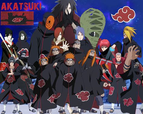 All Akatsuki members by evilgeniusartt on DeviantArt