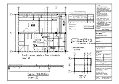 Roof Slab Drawing PDF | PDF | Architectural Elements | Concrete