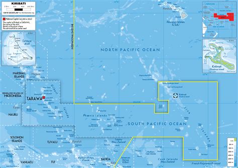 Kiribati Map (Physical) - Worldometer