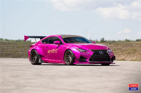 Rocket Bunny Wide Body Kit on Pink Lexus RC F — CARiD.com Gallery