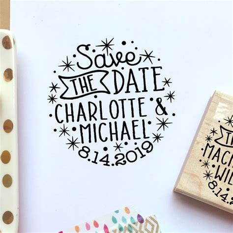 Save the Date Stamp - Etsy