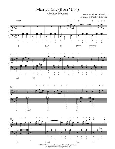 Married Life by Michael Giacchino Sheet Music & Lesson | Advanced Level