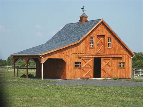 Center Aisle Horse Stable | Barn house design, Pole barn homes, Barn plans