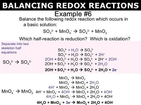 Tang 02 balancing redox reactions 2 | Redox reactions, Teaching ...