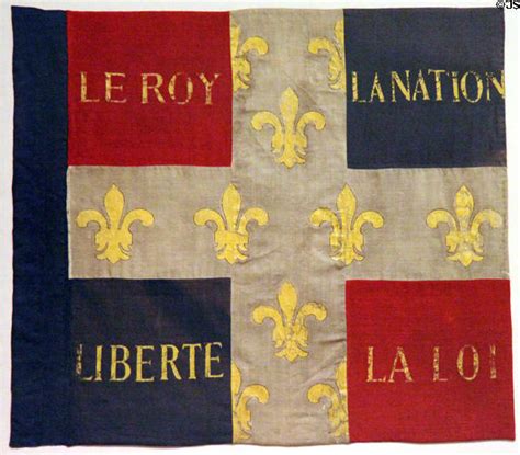 French revolutionary infantry flag from time before king was executed ...