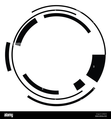 Geometric circle. Sci-fi, high-tech UI circular element Stock Vector ...