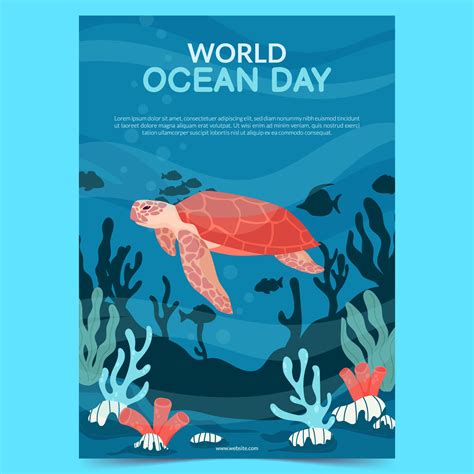 World Ocean Day Poster 6083369 Vector Art at Vecteezy