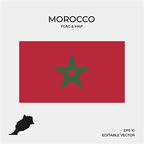 Morocco map and flag 2046188 Vector Art at Vecteezy