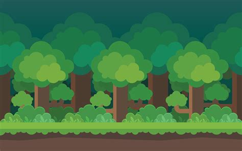 Cartoon forest seamless background Elements for mobile games 540991 ...