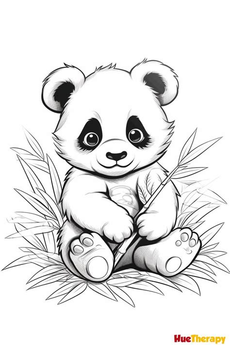 8 Free Printable Panda Coloring Pages for Kids | Hue Therapy