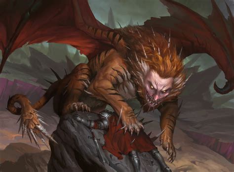 Manticore MtG Art from Adventures in the Forgotten Realms Set by Billy ...