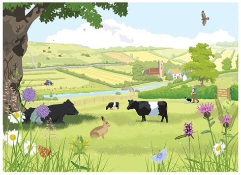 Illustration of Grassland habitat UK on Behance | Grassland habitat ...