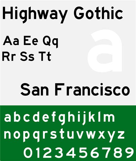 highway gothic font - comofont