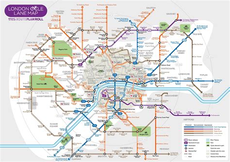 London cycle routes map - London cycle superhighway map (England)