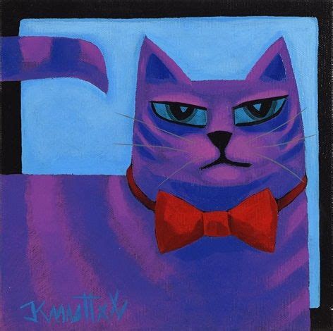 Purple Cat by GrahamKnuttel | Irish art, Cat painting, Purple cat