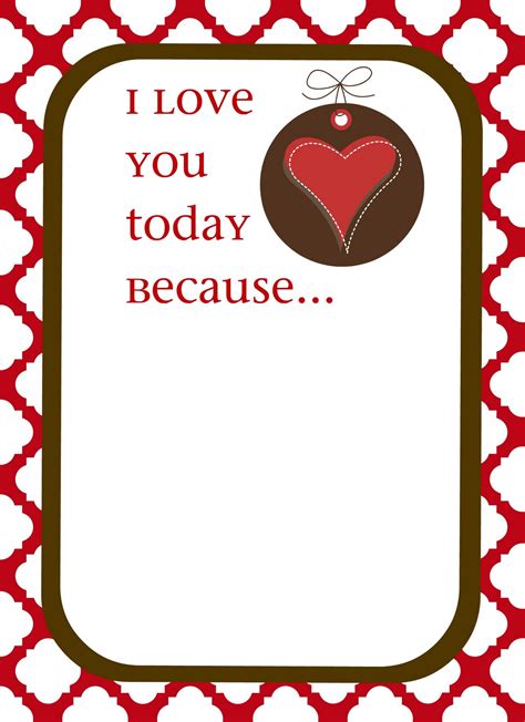 {FREE PRINTABLE} i love you today because