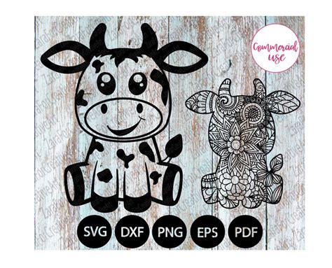 Baby Cow Silhouette SVG