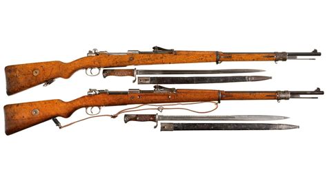 Two Gewehr 98 Mauser Bolt Action Rifles w/ Bayonets | Rock Island Auction