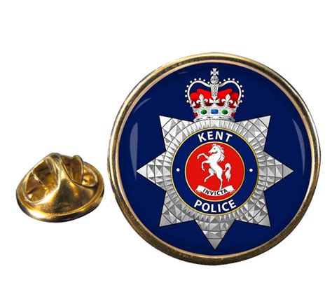 UK Gift Shop Kent Police Round Pin Badge