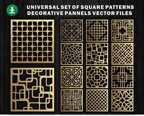 48 Geometric Patterns CNC File Laser Cutting File Dxf - Etsy