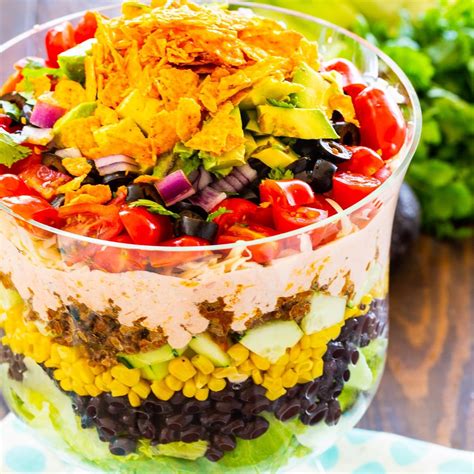 Layered Taco Salad - Spicy Southern Kitchen