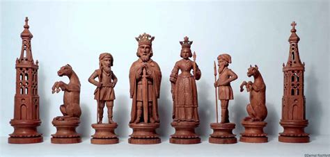 Antique Charlemagne Chess Set