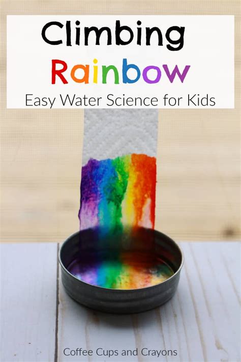 Climbing Rainbow Science Experiment - Coffee Cups and Crayons