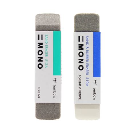 Tombow MONO Eraser 510A Sand and Rubber Eraser for Ink and Pencil 512A ...