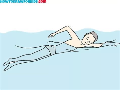 How to Draw a Swimming Person - Easy Drawing Tutorial For Kids | Easy ...