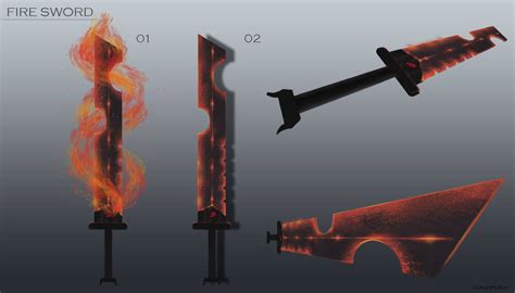 Fire Sword Concept Art by Claudipurus on DeviantArt