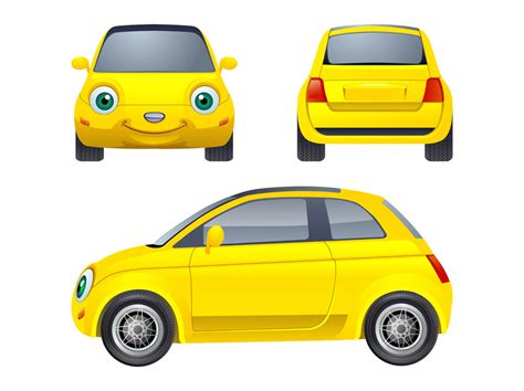 Cartoon Car Character Vector Art & Graphics | freevector.com