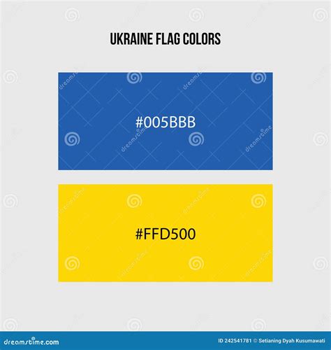 Ukraine Flag Colors Schema Hex Code Editorial Photo - Illustration of ...