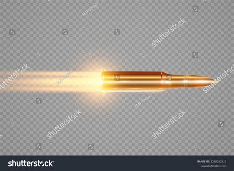 Flying Bullet Motion Realistic Shot Stock Vector (Royalty Free ...