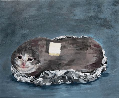 Ancient Sad Cat Painting / Art Print / Multiple Sizes / Meme / - Etsy UK