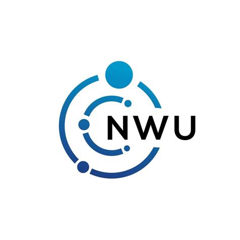 NWU letter technology logo design on white background. NWU creative ...