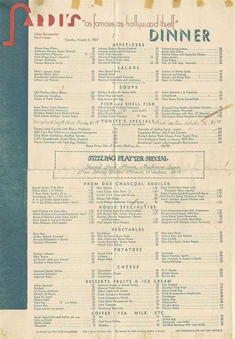 sardis menu 1937 | gsjansen | Flickr