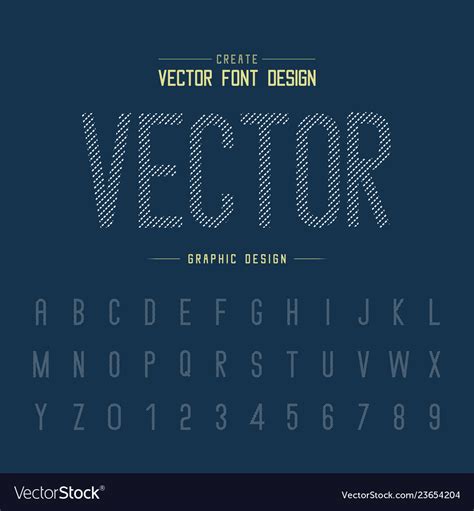 Dotted font and alphabet letter typeface Vector Image