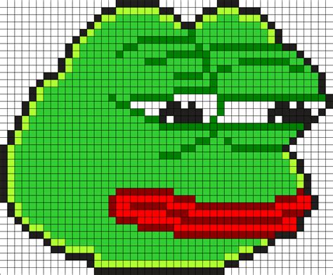 Pepe The Frog Perler Bead Pattern | Bead Sprites | Characters Fuse Bead ...