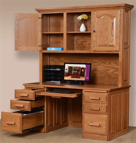 Wood Desk With Hutch - Northern Heritage Home Office Student Desk Hutch ...